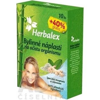 Herbalex Bylinné náplasti na očistu organizmu 10 ks + 40% gratis (14 ks), 8595607500029