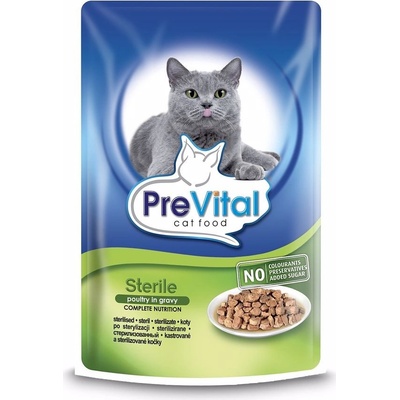 PreVital Cat Sterile s drůbežím v omáčke 100 g