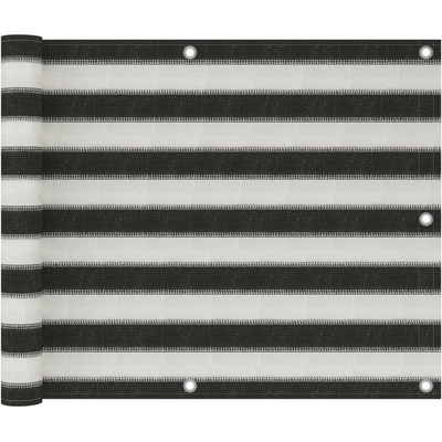 Greatstore Balkónová zástěna HDPE 75 x 300 cm antracitovo-bílá