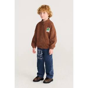 Bobo Choses суичър с цип за деца от памук Beast (226AC051)
