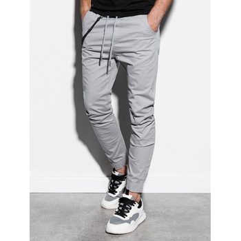 Ombre Clothing pánské jogger kalhoty Cowal světle šedé P908