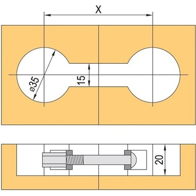 Spojovací šroub pracovní desky Délka: 120mm – Zboží Mobilmania