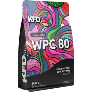 KFD Nutrition Regular+ WPC 80 [3000 грама /ПЛИК/] Бял шоколад с малини
