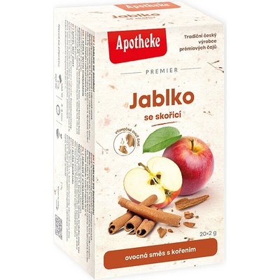 Apotheke ovocný čaj Jablko se skořicí 20 x 2 g