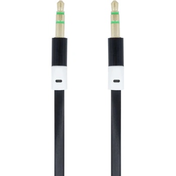 MBX Аудио кабел MBX, 3.5 mm жак мъжко - 3.5 mm жак мъжко, 1 m, Черен (8597)