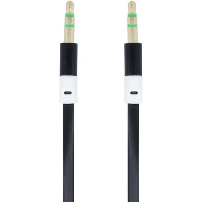 MBX Аудио кабел MBX, 3.5 mm жак мъжко - 3.5 mm жак мъжко, 1 m, Черен (8597)