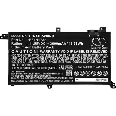 Cameron Sino Батерия за лаптоп ASUS K430FA VivoBook S14 S430FAEB102T B31N1732 LiIon 11.55V 3600mAh CAMERON SINO (CS-AUR430NB)