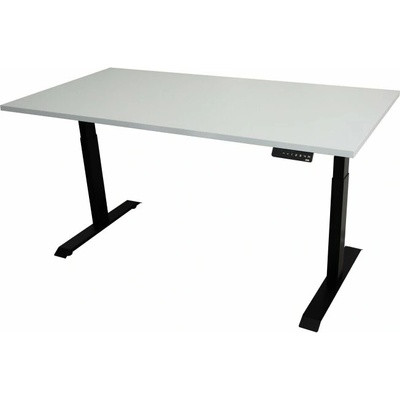 ZLKL Polohovací stôl dvojmotorový 160 x 80 cm čierny / sivý P00044-1