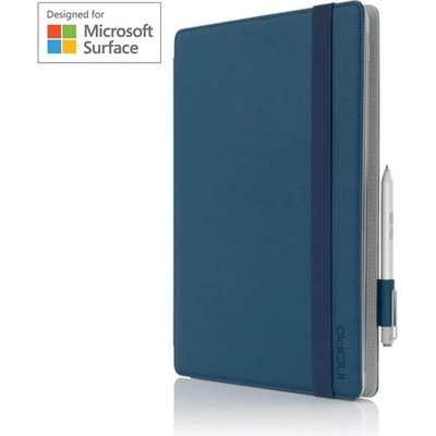 Incipio Roosevelt Folio Case MRSF-070-BLU - кожен калъф, тип папка и поставка за Microsoft Surface Pro 3 & Pro 4 (син)