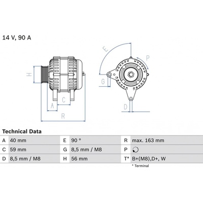 Generátor BOSCH 0 986 040 940 (0986040940)