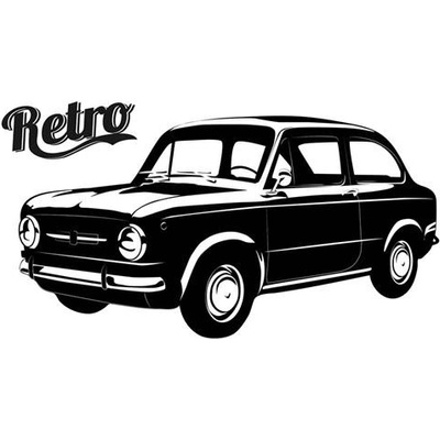 IMPOL TRADE Samolepky na stenu auto SPNB173TS, rozmer 90 x 160 cm