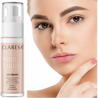 Claresa Keep It Nude! Hydratační make-up sjednocující tón pleti 102 Warm Medium 30 ml