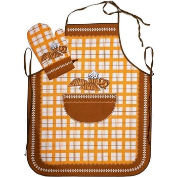 Forbyt Zástěra a chňapka Pečivo komplet hnědé