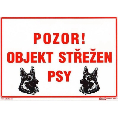 ČERVA Tabulka bezpečnostní - Objekt je střežen služebními psy 9903002299999