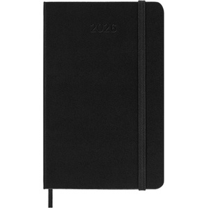Moleskine Germany Moleskine 12 Monate Wochenkalender 2026, Pocket/A6, 1 Wo = 2 Seiten, vertikal, fester Einband, Schwarz
