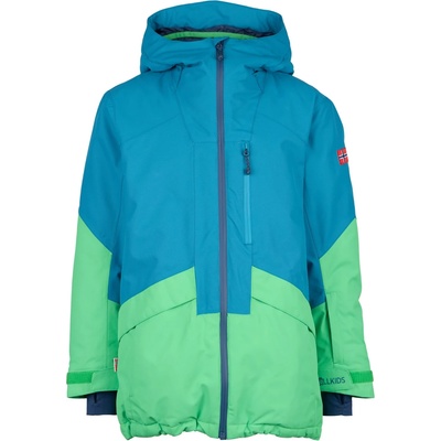 TROLLKIDS Детско ски яке Trollkids Kid's Kongsberg Jacket Winter jacket - Dark Marine / Fresh Green / Mystic Blue - размер 104 (EU) (703-4668-0213)