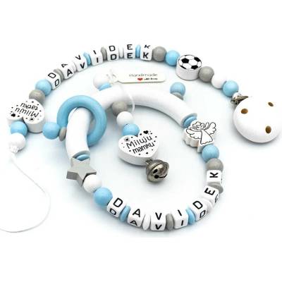 HappyKidsPraha Set Klip na dudlík a Chrastítko OCTAVIUS