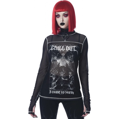 Killstar tričko Chill Out Mesh Čierna