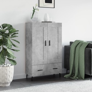 vidaXL Висок шкаф, бетонно сиво, 69, 5x31x115 см, инженерно дърво (830344)