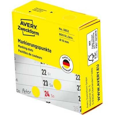Avery Zweckform 3852 Samolepící kolečka 10 mm 800 ks žluté