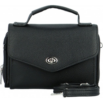 Stylová dámská koženková mini crossbody kabelka Milax černá