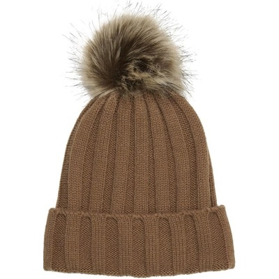 En fant pletená čepice s bambulí Nuthatch