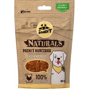 VetExpert Mr. Bandit Naturals chicken stripes - лакомство за куче, ленти от пилешко месо, 80 гр - Полша
