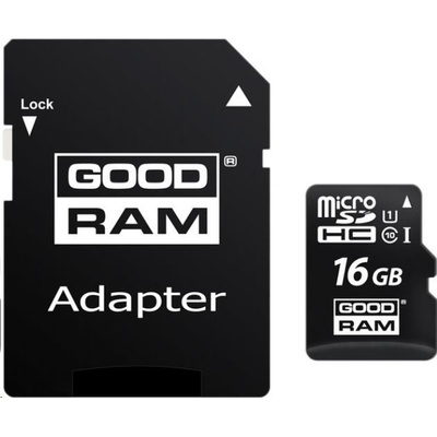 GOODRAM microSDHC 16GB UHS-I U1 + adapter M1AA-0160R11