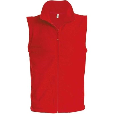 Kariban Fleecová vesta unisex červená