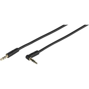 Vivanco Кабел Vivanco 45514, 3.5mm jack(м) към 3.5mm jack(м), 0.5м, черен, позлатени контакти (45514)