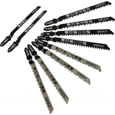 GEKO Plátky do přímočaré pily, sada 10ks