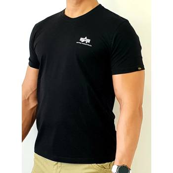 Alpha Industries Basic T Small logo black tričko pánske čierne