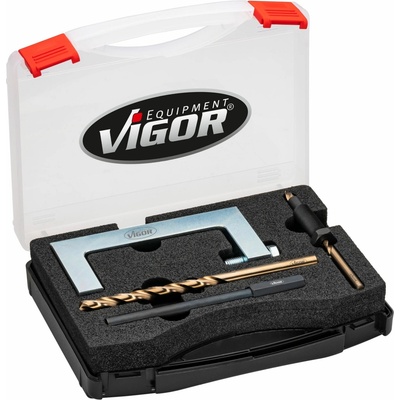VIGOR V4126N, Sada náradia na demontáž zvieracích skrutiek, HSS kobalt vrtáky | 5-dielna