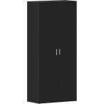 vidaXL Шкаф за обувки 80 x 39 x 178 см Инженерна дървесина Черно (3333867)