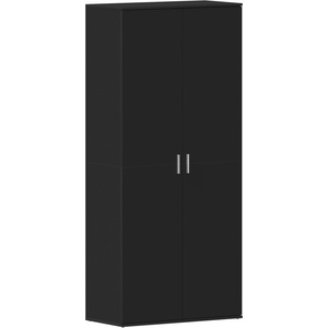 vidaXL Шкаф за обувки 80 x 39 x 178 см Инженерна дървесина Черно (3333867)