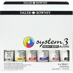 Daler-Rowney System3 Комплект акрилни бои Starter Set 6 x 59 ml (140900123)