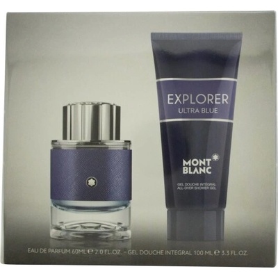 Mont Blanc Explorer Ultra Blue EDP 100 ml + sprchový gél 100 ml + EDP 7,5 ml darčeková sada