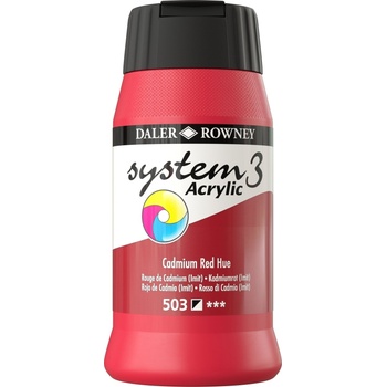 Image 1 of Daler-Rowney System3 АКРИЛНА боя Cadmium Red Hue 500 ml 1 бр (129500503)