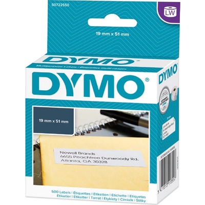 Štítky Dymo 51mm x 19mm, samolepící, papírové bílé, 500 ks, S0722550
