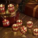 SIRIUS LED dekoratívny reťaz, červené bubienky, 1,5m