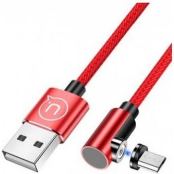 USAMS SJ446USB02 Правоъгълен магнитен микро кабел за зареждане 1 м червен (SJ446USB02)