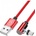 USAMS SJ446USB02 Правоъгълен магнитен микро кабел за зареждане 1 м червен (SJ446USB02)