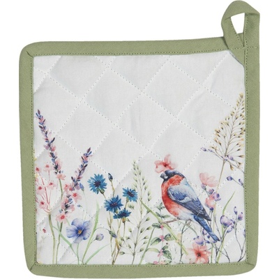 Clayre & Eef Kuchyňská bavlněná podložka pod hrnec So Floral 20 x 20 cm
