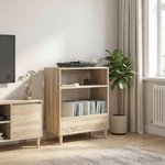 vidaXL Стойка за грамофон Дъб сонома 71 x 39, 5 x 83 см (8012892)