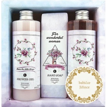 Bohemia Gifts & Cosmetics Boho Style & Gentleman Růže a Šípek Sprchový gel 250 ml + toaletní mýdlo 145 g + Šampon na vlasy 250 ml dárková sada