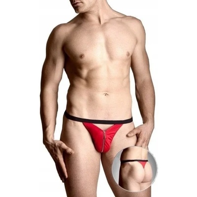 Мъжки прашки с цип, червени - Mens thongs 4497 S/L (SLC0449730)