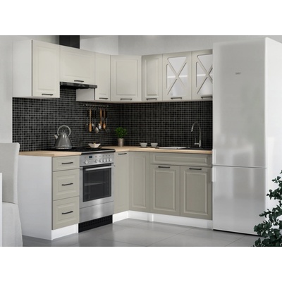 FRONTI Rohová kuchyňská linka ASTRID 190x170cm Kamenný