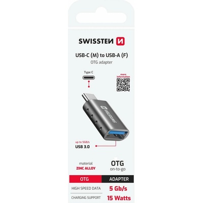 Swissten OTG USB-C(M)/USB-A(F) 55500100