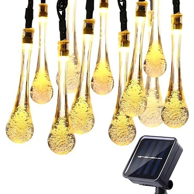 APT ZD124 Solární dekorační girlanda 100 LED, 10 m, teplá bílá