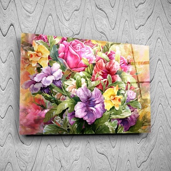 Art gift Стъклено АРТ пано - Нежен букет